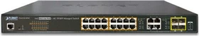 Planet GS-4210 Rackmount Gigabit Managed Switch, 16x RJ-45, 4x RJ-45/SFP, 220W PoE+ (GS-4210-16P4C)