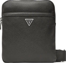 Guess Certosa Saffiano Smart Umhängetasche schwarz
