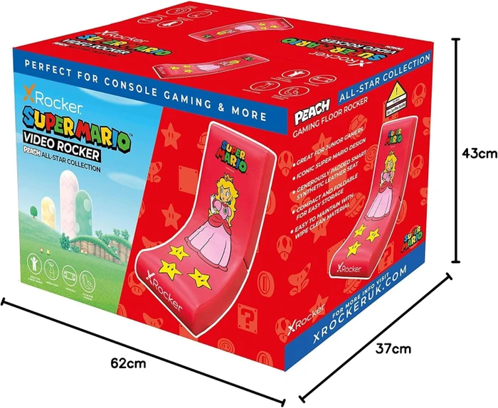 X Rocker Nintendo Super Mario All-Star Collection Floor Rocker Gamingstuhl, Peach rosa
