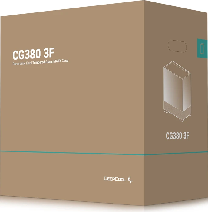 DeepCool CG380 3F, schwarz, Glasfenster
