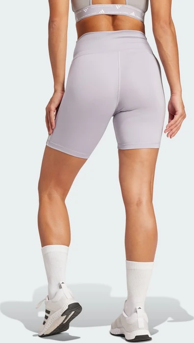 adidas Training Essentials 3-Streifen High-Waisted Hose kurz glory grey (Damen)