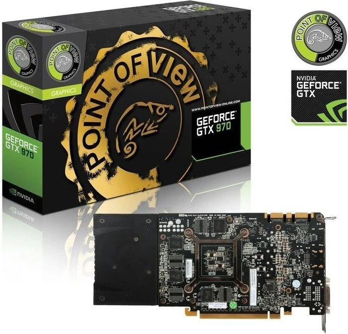 Point of View GeForce GTX 970, 4GB GDDR5, 2x DVI, HDMI, DP
