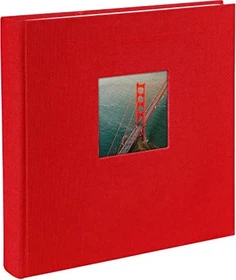 Goldbuch Buch Fotoalbum Bella Vista 25x25 weiße Seiten rot