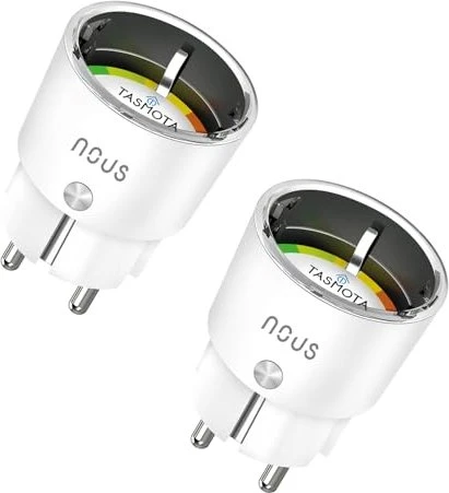 Nous Smart WiFi A1T Tasmota, Smart-Steckdose, 2er-Pack