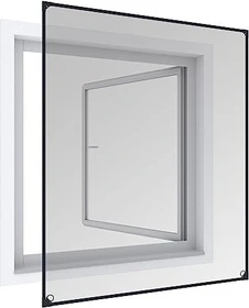 Windhager IS Plus Fliegengitter-Magnetrahmenfenster 100x120cm anthrazit