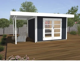Weka 126 A 442x241cm Gartenhaus anthrazit