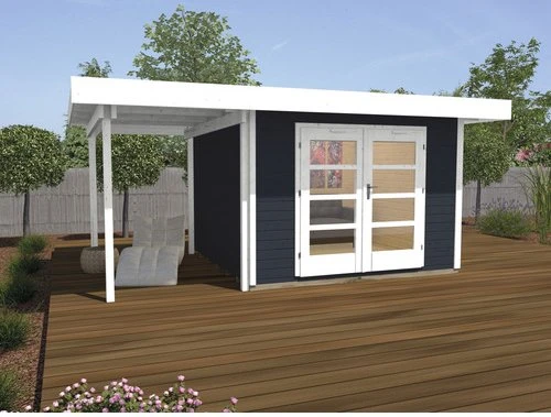 Weka 126 A 442x241cm Gartenhaus anthrazit