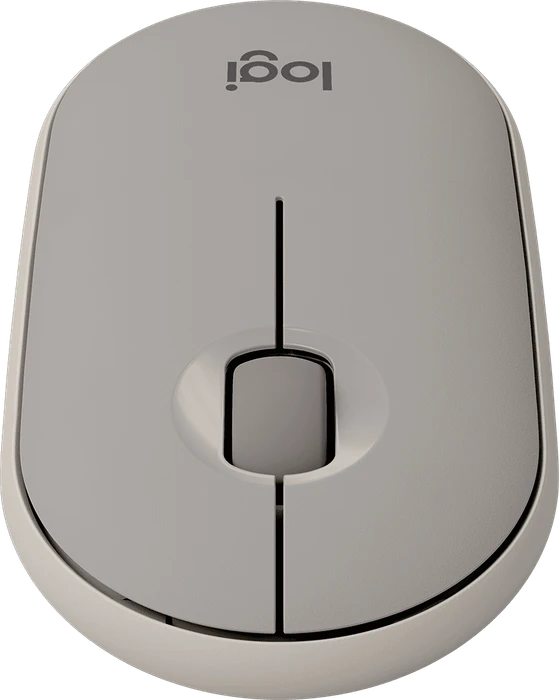Logitech M350 Pebble Wireless Mouse Sand, USB/Bluetooth