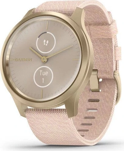 Garmin vivomove Style Aktivitäts-Tracker blush pink woven/light gold