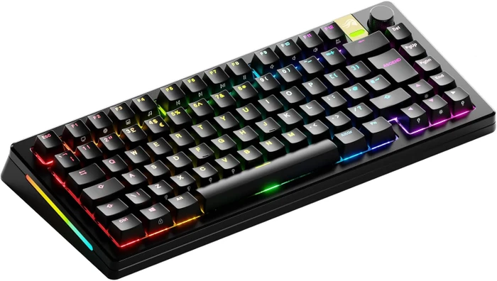 Glorious GMMK 3 Pro HE Wireless 75% Pre-built Gaming Keyboard, schwarz, LEDs RGB, Glorious Fox HE, USB/Bluetooth, ND