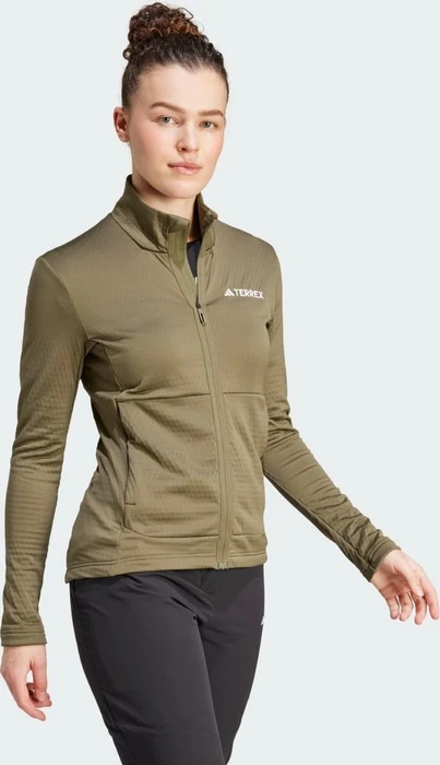 adidas Terrex Multi Light Fleece Jacke olive strata (Damen)