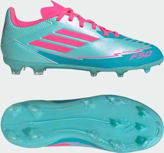 adidas F50 League Messi FG/MG flash aqua/lucid pink/lucid cyan (Junior)