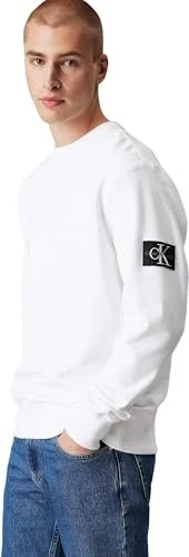 Calvin Klein Badge Sweatshirt bright white (Herren)