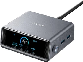 Anker Prime Ladegerät (250W, 6 Ports, GaNPrime) silber
