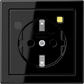 Jung Serie LS FI-SCHUKO Steckdose RCD 16A 250V, schwarz