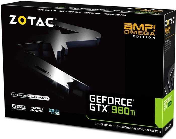 Zotac GeForce GTX 980 Ti AMP! Omega, 6GB GDDR5, DVI, HDMI, 3x DP