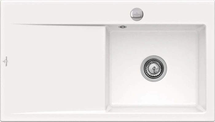 Villeroy & Boch Subway Style 50 Einbau Becken rechts mit Ablauffernbedienung snow white