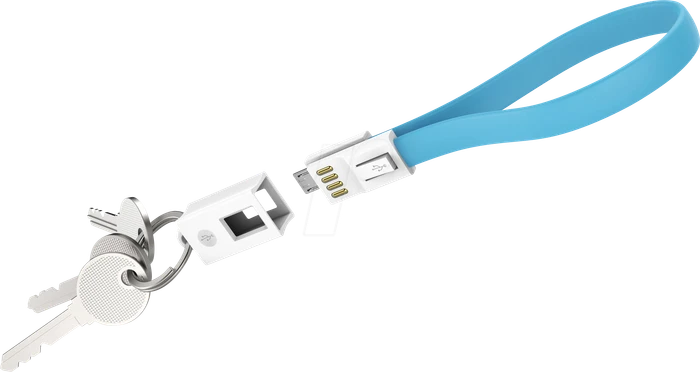 XLayer Key Cable Colour Line USB-A/Micro-USB-B 0.2m blau