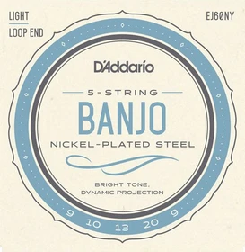D'Addario 5-String Banjo Nickel Light