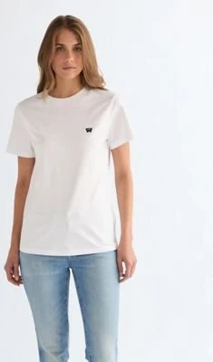 Wrangler Round T-Shirt kurzarm weiß (Damen)