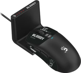 A4Tech Bloody R72 Ultra Duo Wireless Gaming Mouse mit Ladestation, schwarz, USB (A4TMYS47742)
