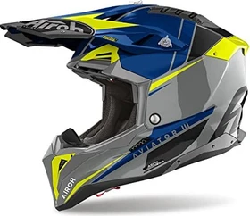 Airoh Aviator 3 Push blau/gelb/grau/schwarz