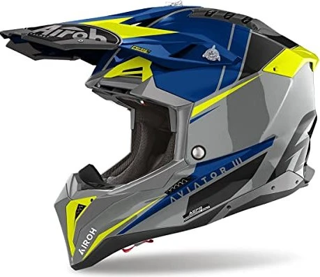 Airoh Aviator 3 Push blau/gelb/grau/schwarz