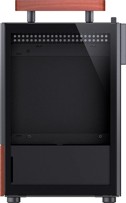 Jonsbo T6 Black, schwarz/braun, Glasfenster, Mini-ITX