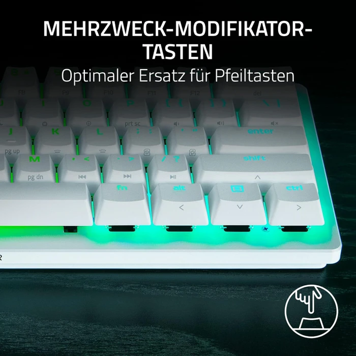 Razer Huntsman V3 Pro Mini, weiß, LEDs RGB, Razer Analog Optical Switch Gen-2, USB, US