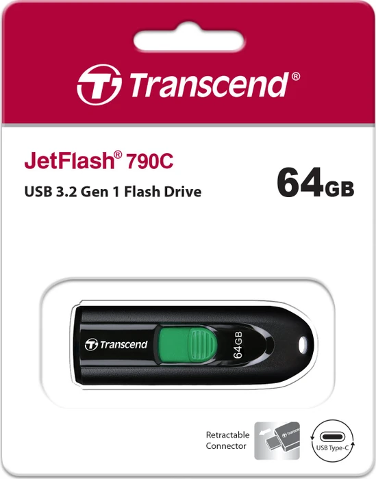 Transcend JetFlash 790C 64GB, USB-C, USB 3.2 Gen 1×1