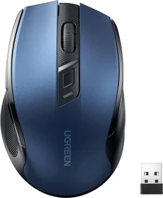 Ugreen MU006 Ergonomic 2.4G Wireless Mouse, blau/schwarz, USB (15064)
