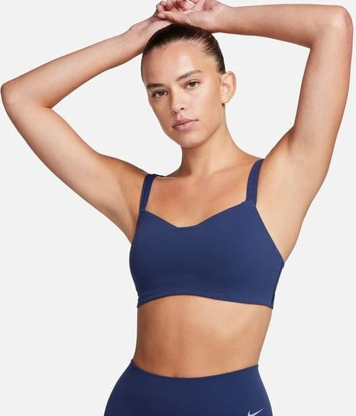 Nike Zenvy Strappy Sport-BH midnight navy/white (Damen)