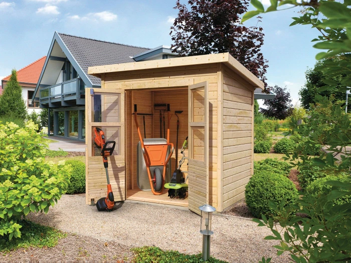 Karibu Merseburg 3 Gartenhaus natur