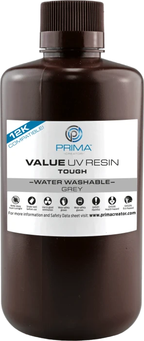 PrimaCreator Value Tough (ABS Like) Water Washable UV Grey, 1.00kg