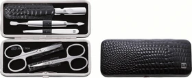 Zwilling Classic Inox Maniküre/Pediküre-Set Kroko schwarz 5-teilig