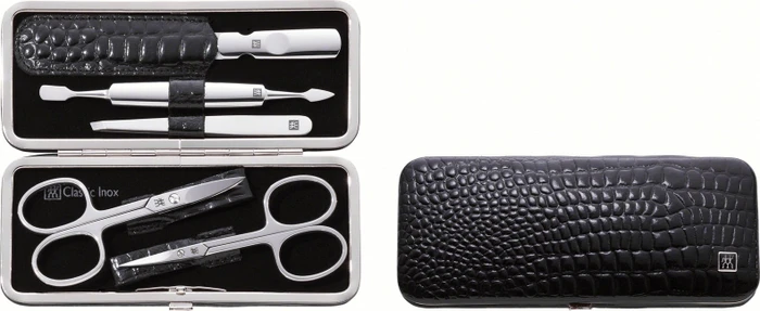 Zwilling Classic Inox Maniküre/Pediküre-Set Kroko schwarz 5-teilig (97507-004-0)