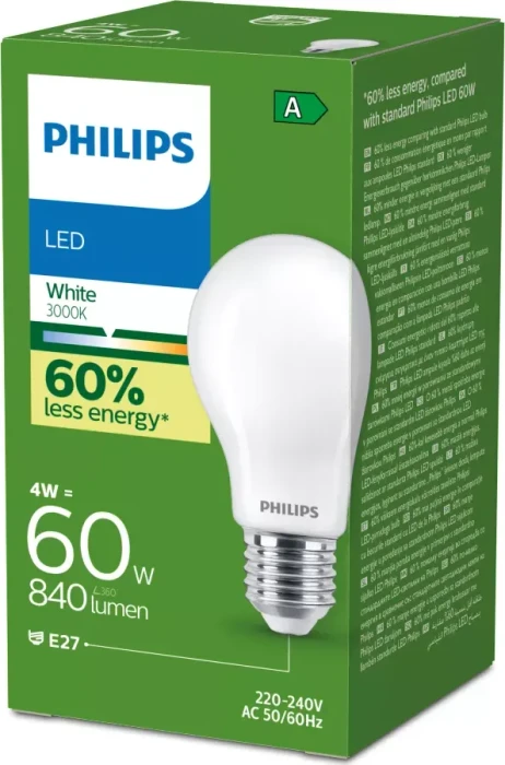 Philips LED CLA 60W A60 E27 FR UE SRT4 4W/830