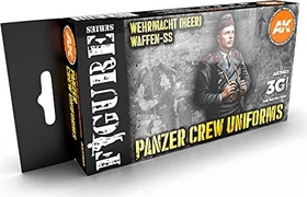 AK-Interactive 3rd Gen Acrylic Colors Figure Series Wehrmacht Panzer Crew Uniforms Farbset, 6-tlg.