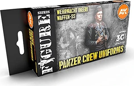 AK-Interactive 3rd Gen Acrylic Colors Figure Series Wehrmacht Panzer Crew Uniforms Farbset, 6-tlg.