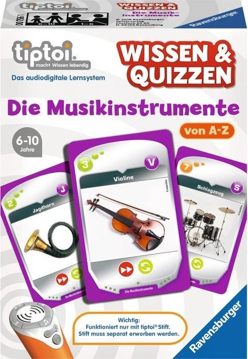 Ravensburger tiptoi Spiel: Wissen & Quizzen: Die Musikinstrumente