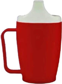 Dr. Junghans Medical Einnehmebecher mit Griff und Deckel 12mm rot, 250ml