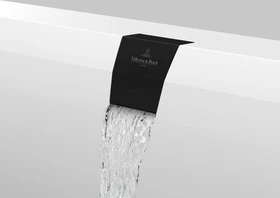 Villeroy & Boch Squaro Edge 12 Wasserzulauf integr. in Überlauf 150 x 220 x 65 mm mattschwarz