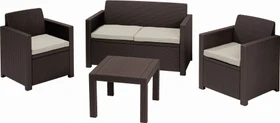 Jardin Allibert Alabama Lounge-Set braun, 4-tlg.