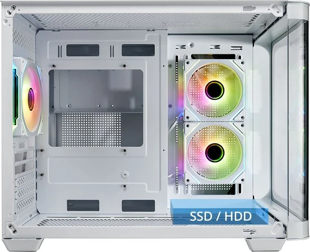 FSP S380-WA White, Glasfenster