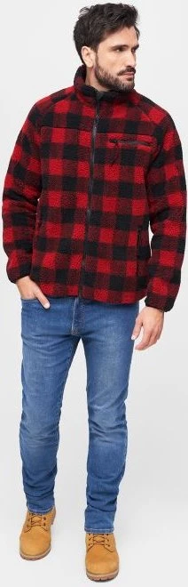 Brandit Teddyfleece Jacke rot/schwarz (Herren) (5021-41) – Bild 5 von 7