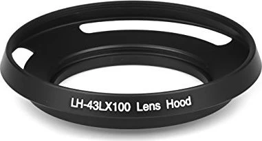 fittings4you Gegenlichtblende für Panasonic LH-43, LX100 schwarz