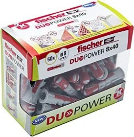 fischer DuoPower 8x40 Universaldübel, 8x40mm, 50 Stück