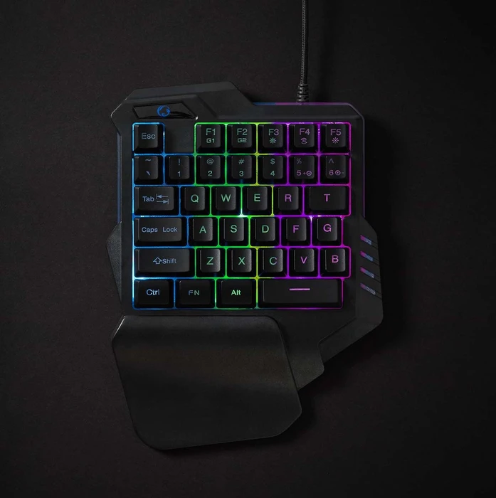 Nedis Einhand-Gaming-Tastatur, schwarz, USB-A (GKBDS110BK) – Bild 7
