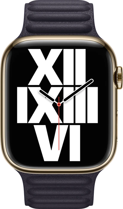 Apple Lederarmband mit Endstück M/L für Apple Watch 45mm Tinte