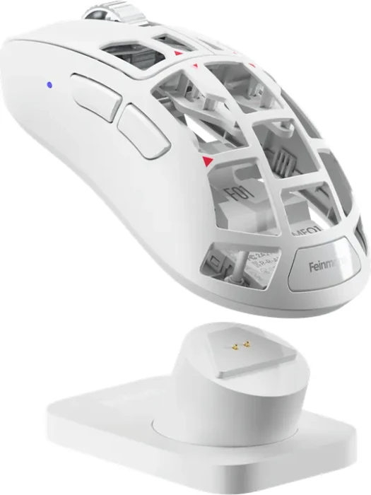 Pulsar Gaming Gears Feinmann F01 Wireless Magnesium First Edition mit Ladestation, Alpine White, USB